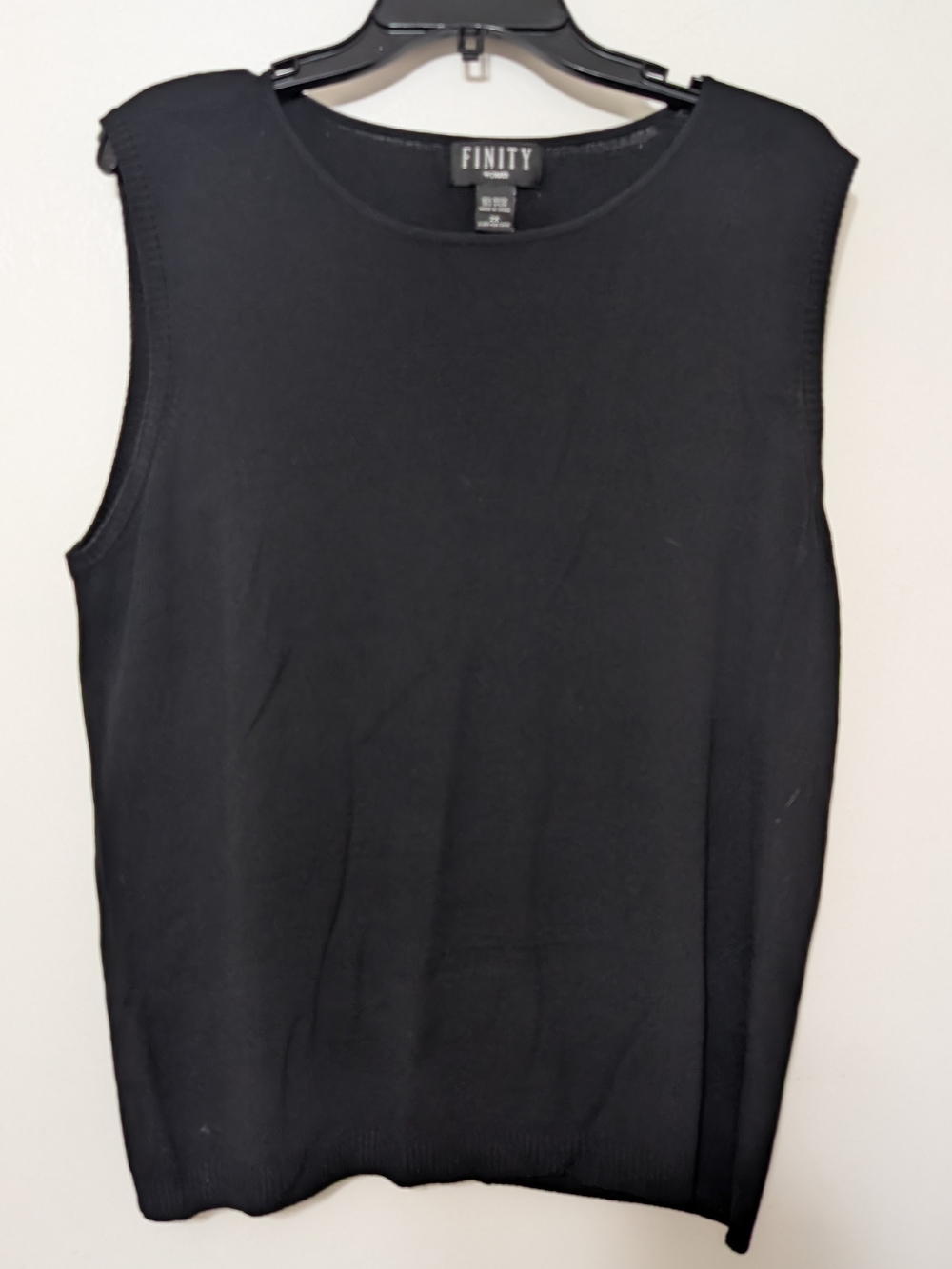 Finity Black Sleeveless Knit Shell